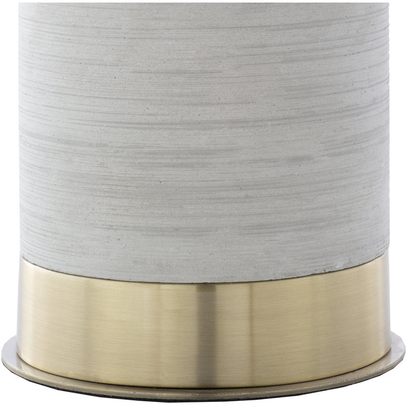 Lampe de table 27 po Lilou, Gris clair / doré