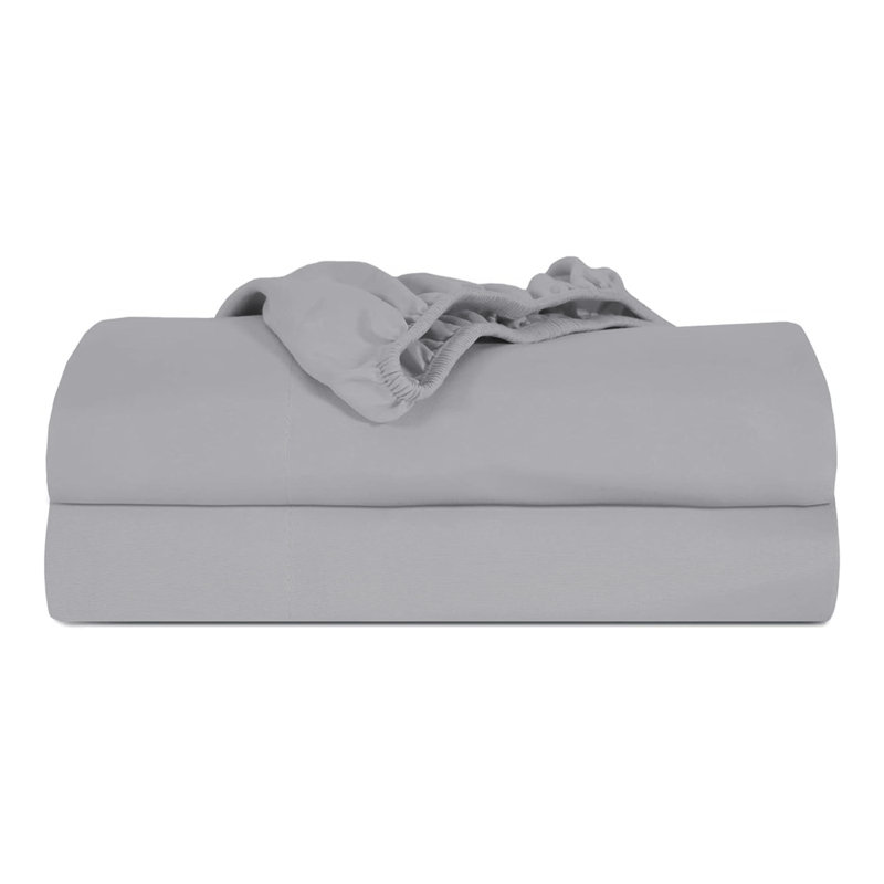 Ultra Soft 200 Thread Count Microfiber Fitted Sheet, Kingsize (5'), Grey