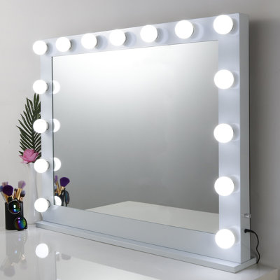 Audrik Wood Flat Floor Mirror