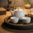 Round Wooden Decorative Candle Tray, Rustic-Style Coffee Table Centerpiece Decor-209826076