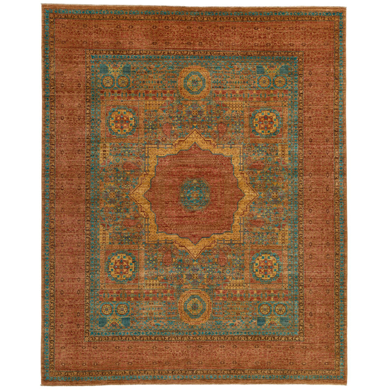 8x10 Light Blue and Light Brown Anatolian Traditional Rug
