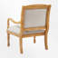 Chaise d'appoint rembourrée avec structure en bois d'hévéa, fauteuil avec pieds tournés-1603073685