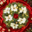 Couronne de Noël pré-éclairée à DEL, à piles avec lumières blanches chaudes, décoration de Noël ignifuge intérieure / extérieure en PVC-1764747796