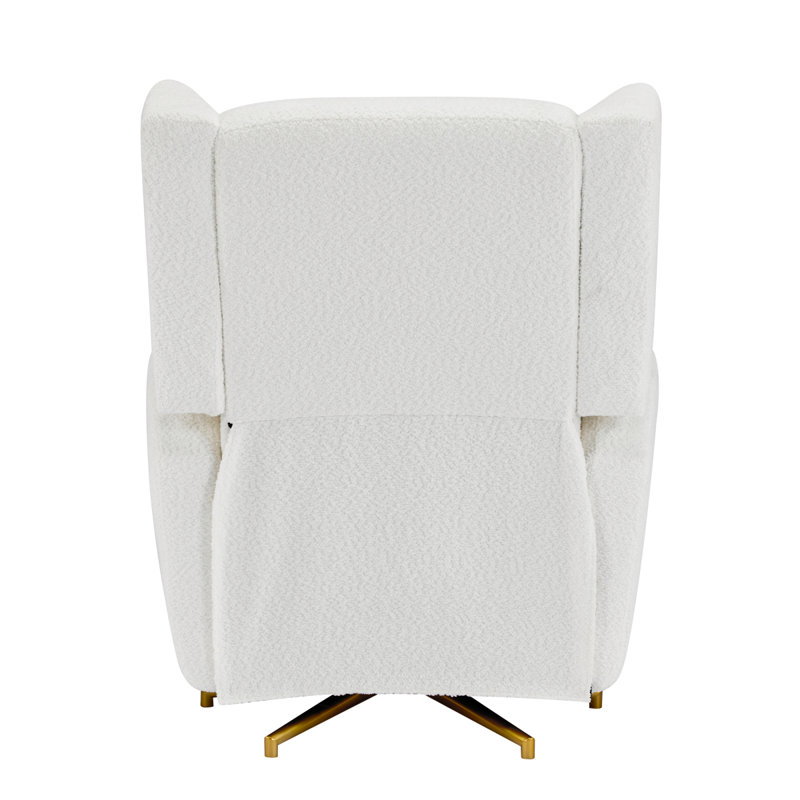 Fauteuil inclinable électrique pivotant, rembourré Boucle 360 ° avec base 5 étoiles - beige, Beige