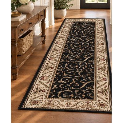 Weisgerber 1599 Traditional Oriental Black Area Rug