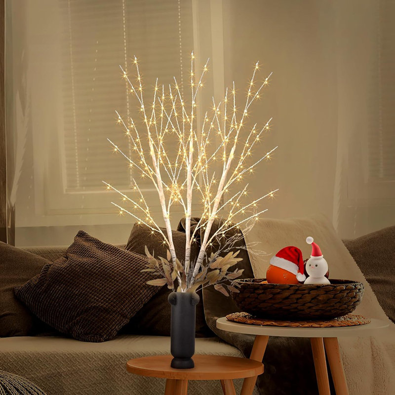 Lighted White Birch Branches With Timer 180 LED Twig Birch ...