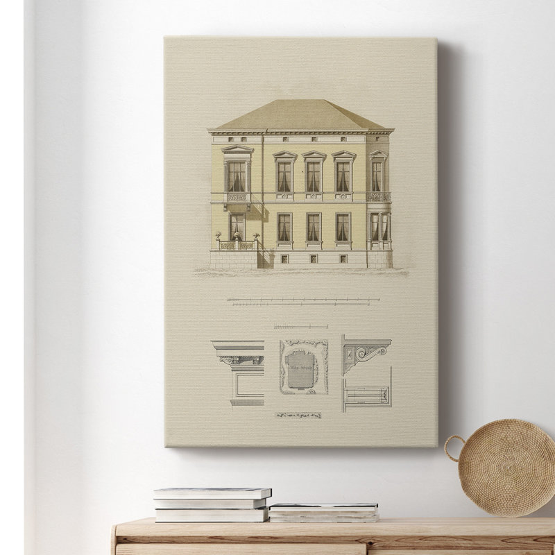 Estate and Plan VI - Peinture sur toile tendue, H 60 po x l 40 po x P 1,5 po