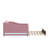 Full Size Upholstered Daybed with Twin Trundle & Light, Velvet Platform Bed for Bedroom Sleepovers, Pink-119296664-119296666