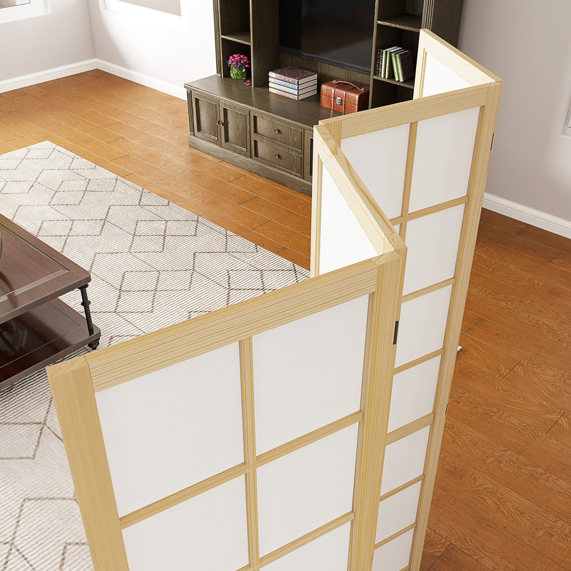 160cm W x 170cm H 4 - Panel Solid Wood Folding Room Divider
