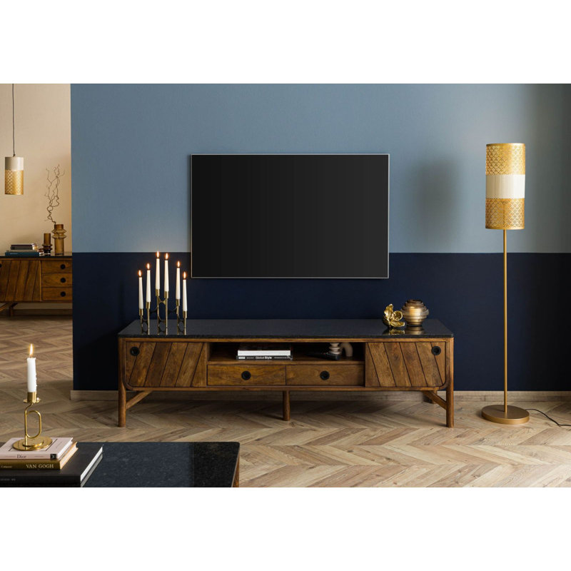 LOS ANGELES TV Stand for TVs up to 65", Brown / Black