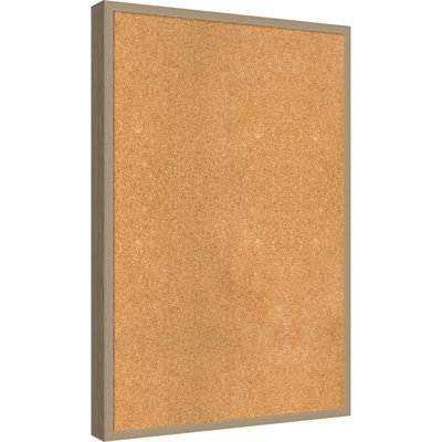 Natural Cork Board Emery Brown Framed Bulletin Board