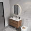 Meuble-lavabo mural 36 po avec lavabo en céramique 36 po, 2 tiroirs à fermeture en douceur, ensemble KD