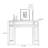 Walnut Solid Wood Freestanding Fireplace-1746357636