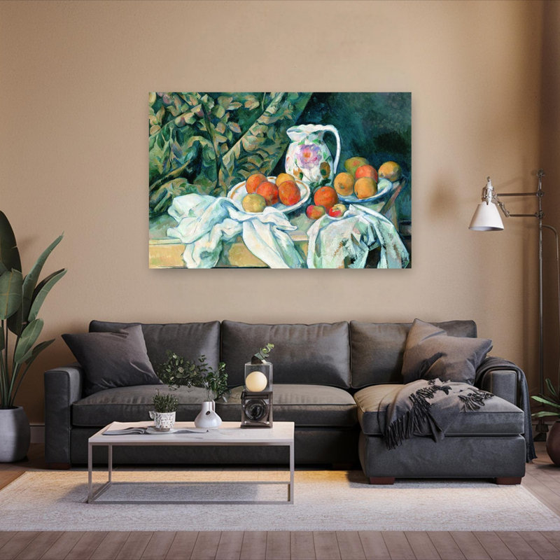 Nature morte avec un rideau 1895, impression d'art classique classique de printemps, 40" H x 60" W