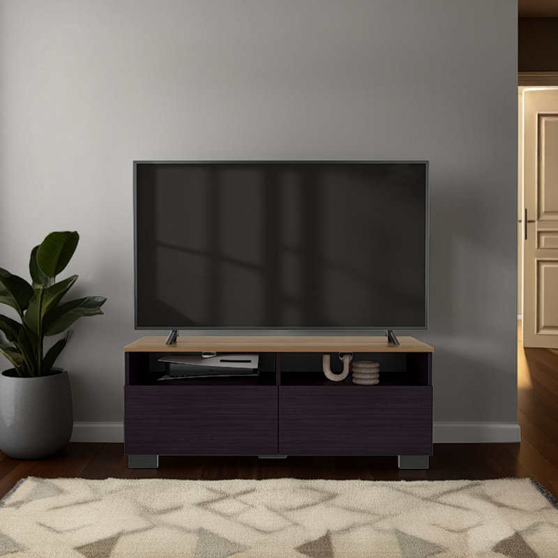 TV Stand, 2 Doors, 2 Shelves, Chesnut / Light Brown  On-Site