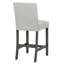 Ensemble de salle à manger à hauteur de comptoir rectangulaire en faux marbre gris 60 po 5 pièces avec tablette de rangement et chaises rembourrées gris clair Selena-609781154
