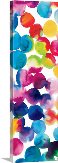 «Bright Circles II», reproduction d'art, H 60 po x l 20 po x P 1,5 po, Toile