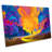 Colourful Abstract Landscape Picture CANVAS WALL ART Print Orange-1771617106