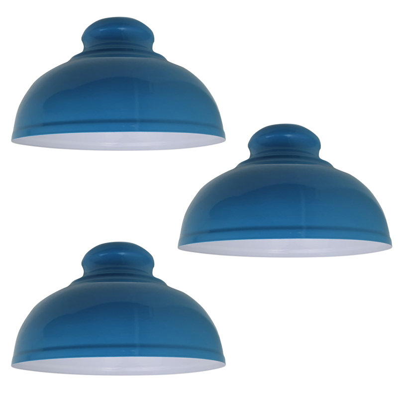 Trabelsi 17cm H Metal Dome Lamp Shade, Blue