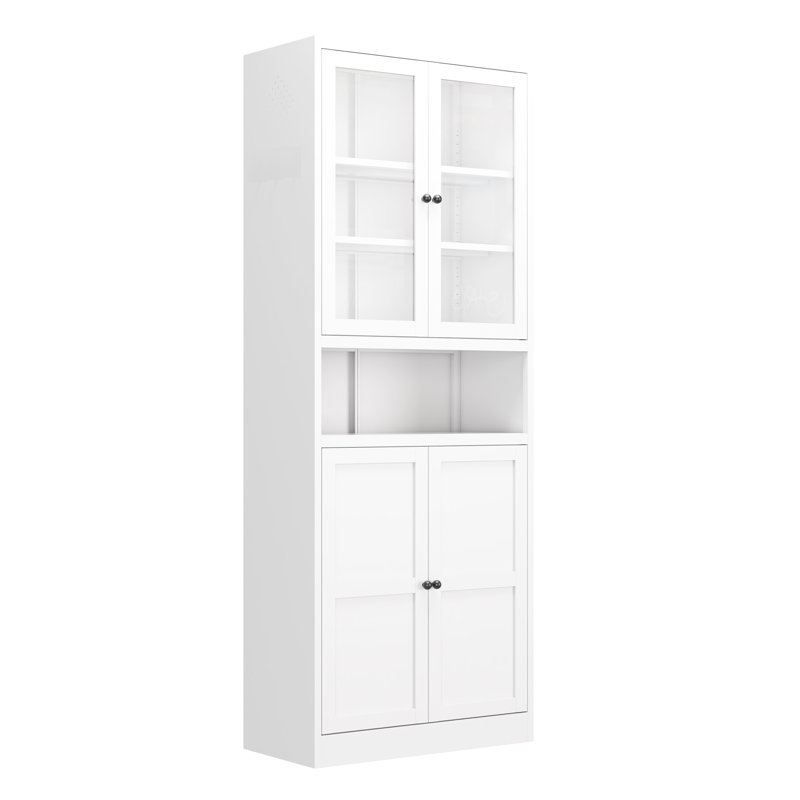 72 po, armoire en métal, cuisine, blanc, tablettes réglables, cadre en acier inoxydable, autoportant, magnétique, rayure - Caractéristiques