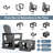 High Density Polyethylene Glider Adiroddack Chair with Glider Ottoman-114335419