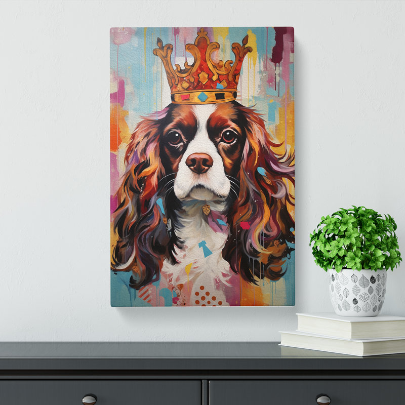 Cavalier King Charles Spaniel Contemporary - No Frame Print, 76cm H x 50cm W x 3cm D
