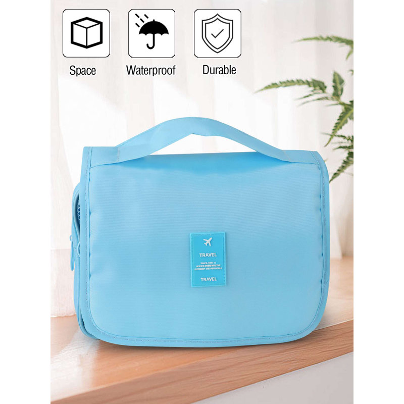 Trousse de toilette de voyage suspendue, Bleu