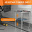 Table de travail en acier inoxydable 30 po x 30 po Table de travail en métal avec tablettes à dossier réglable pour la cuisine, l'extérieur, le restaurant, l'hôtel et le garage