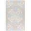 Tapis gris / ivoire en laine / polyester touffeté à la main Jardin-95854204