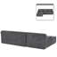 Canapé modulaire rembourré en L en chenille avec poches de rangement et trois coussins Modern Minimalist-1503035856-1503035858