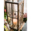Lanterne de table décorative en bois et verre
