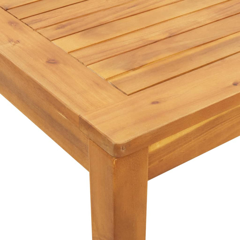 Kamille 4 - Person Acacia Solid Wood Patio Dining Set Square Table, 75cm H x 110cm L x 110cm W
