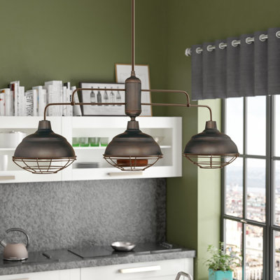 Luminaire suspendu linéaire à 3 lumières pour îlot de cuisine Annabal