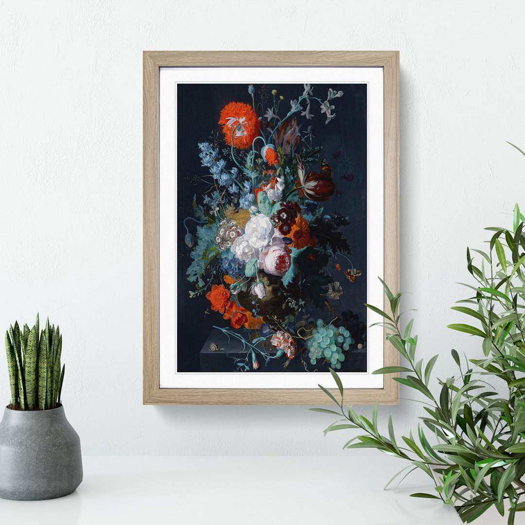 Still Life with Flowers Vol.1 by Jan Van Huysum - Framed Print