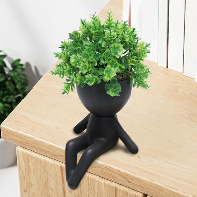 Fake Plants Succulents Plants Office Table Decor Indoor Mini Succulent Plant- Cute Fake Plant Bathroom Decoration Set Of 1