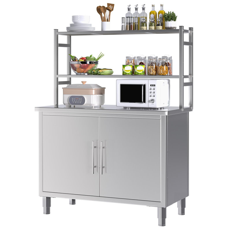 Stainless Steel Table With Cabinet 40"X20" Prep Table