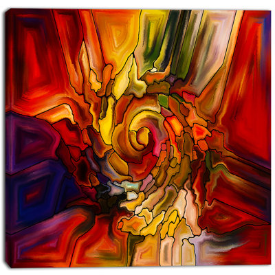 « illusions of badigeonned glass abstract », impression sur toile tendue
