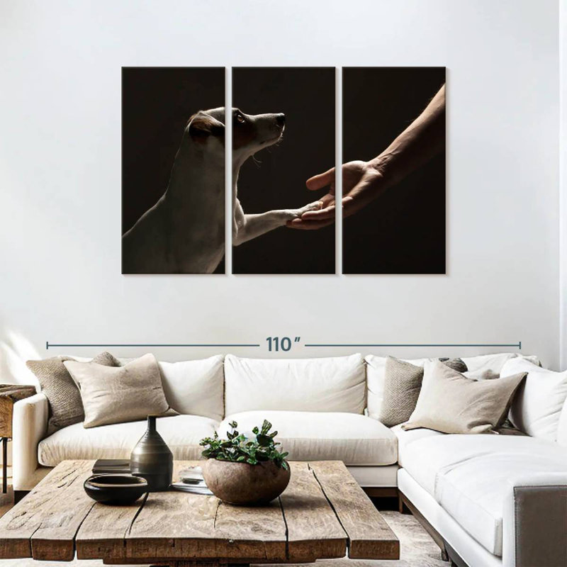 Dog Handshake, 48" H x 74" W