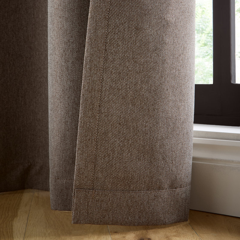 Plain Twill Blackout Curtain Panel Pair, 46" Width x 54" Drop (117 x 137cm)