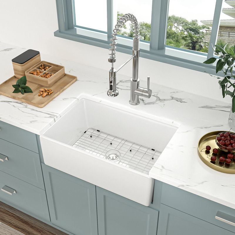 30'' L Single Bowl Ceramic Kitchen Sink
