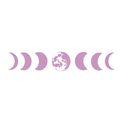 Décalcomanie murale phases de lune