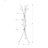 Coat Rack, Hall Tree, Free Standing, 11 Hooks, Entryway, 74"H, Bedroom,Metal, Contemporary, Modern-61911653