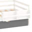 Lit plateforme simple en bois blanc avec bibliothèque pratique, garde-robe mobile et lit gigogne - armoire-penderie fonctionnelle pour chambre à coucher, incluse, organisée-1857723169