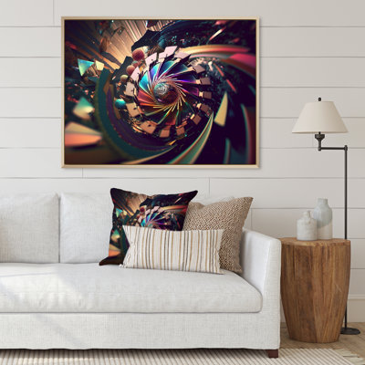 «Spiral Illusion Of Time Futuristic Abstract I», reproduction sur toile
