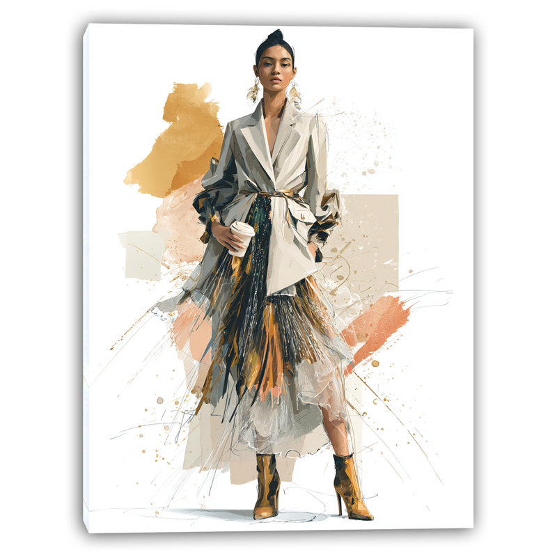 Art mural sur toile Street Glamour, H 24 po x l 16 po