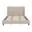 Lit plateforme tapissier de 52,7 pouces de hauteur avec pieds en bois massif, support robuste, aucun sommier requis-1535465033-1535465044
