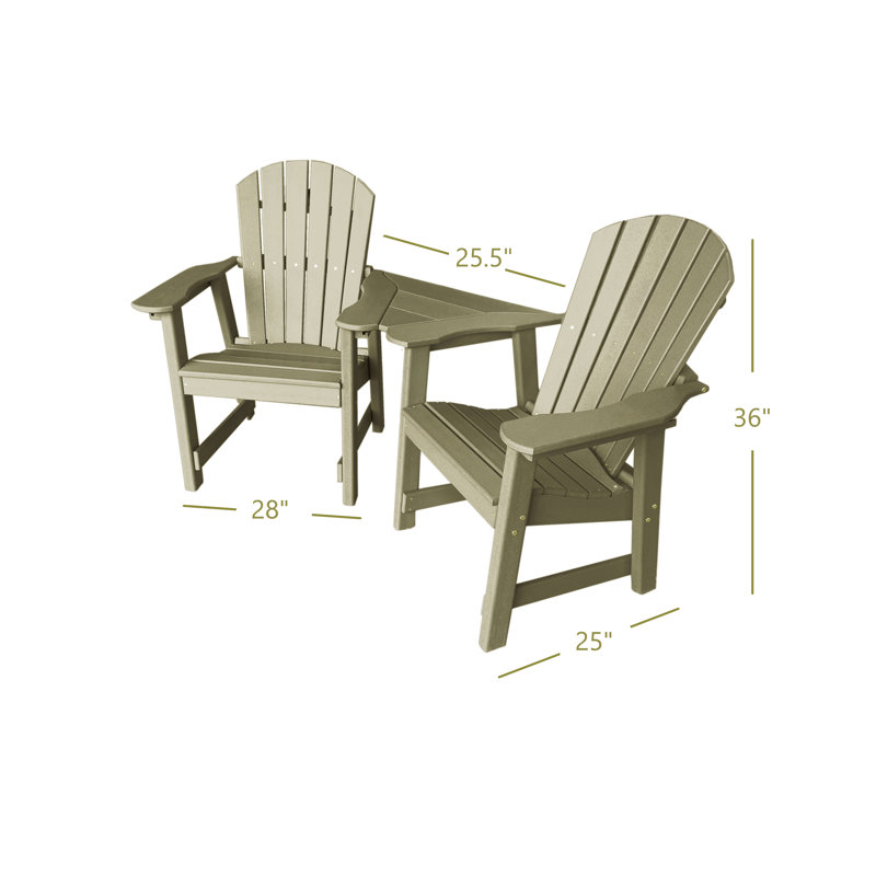 Kleinman 2-Chair Dining Table Settee, Weather