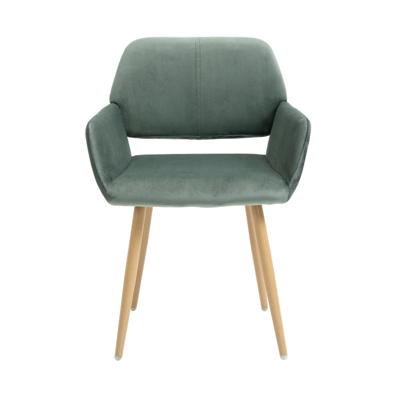 Chaise de bureau en velours, Brun pâle, Vert
