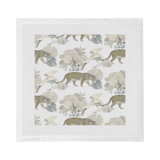 Leopard Walk Cameo Hemstitch 22" Linen/Cotton Napkin