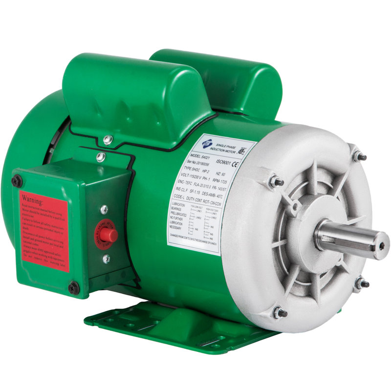 Moteur électrique à arbre ferme 2 HP 1725tr / min 145T 1PH 7/8 "arbre TEFC 115 / 230V